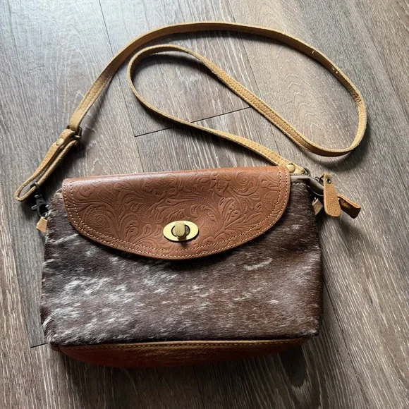 Myra Bag Hair-On Hide Leather Crossbody (Gently Used) - Picture 14 of 14